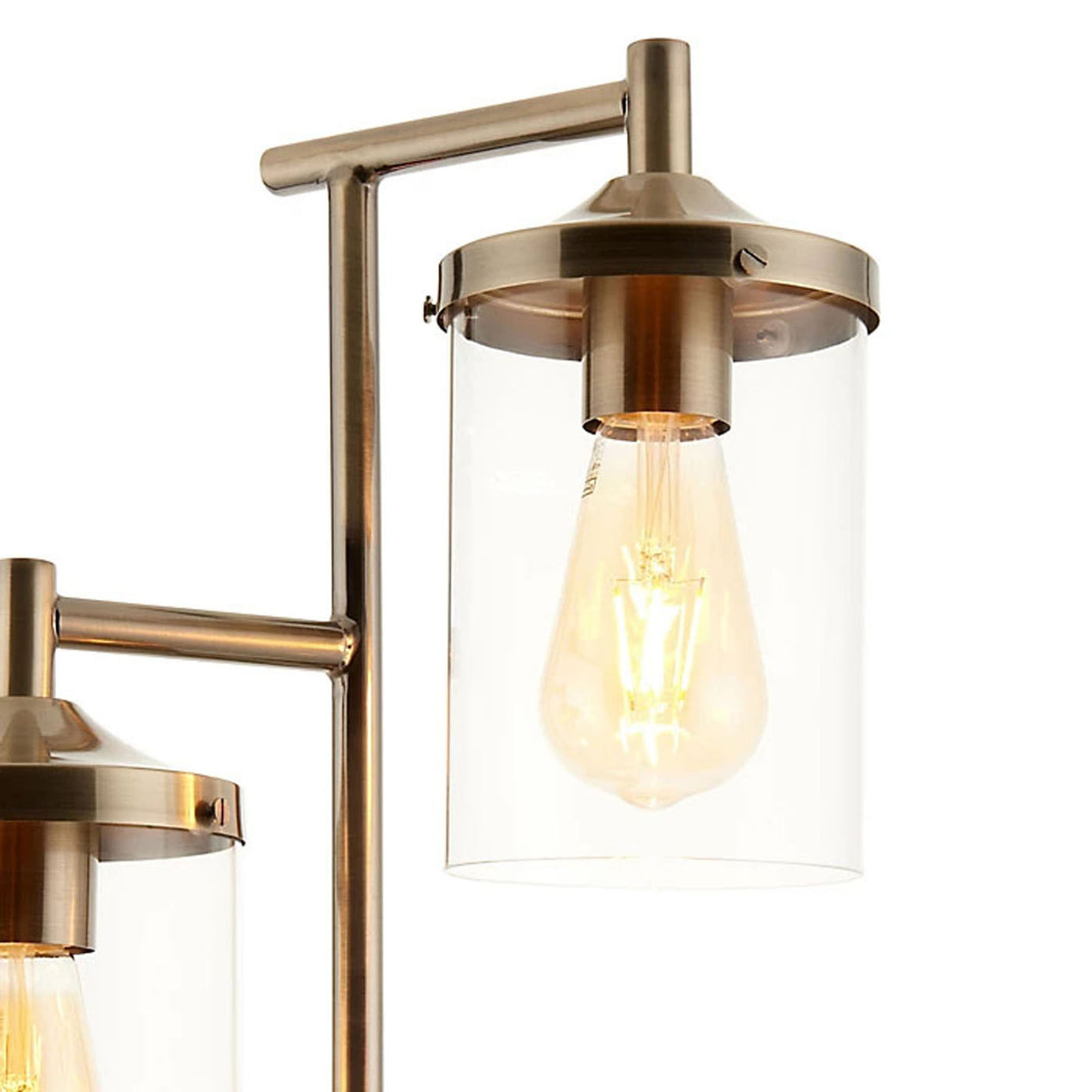 Edinburgh Floor Lamp 3 Light Matt Black Antique Brass Effect Modern  H1520mm - Image 4