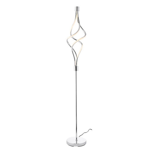 LED Floor Lamp Chrome Warm White 885lm Living Bedroom Contemporary (H)154cm 14W - Image 1