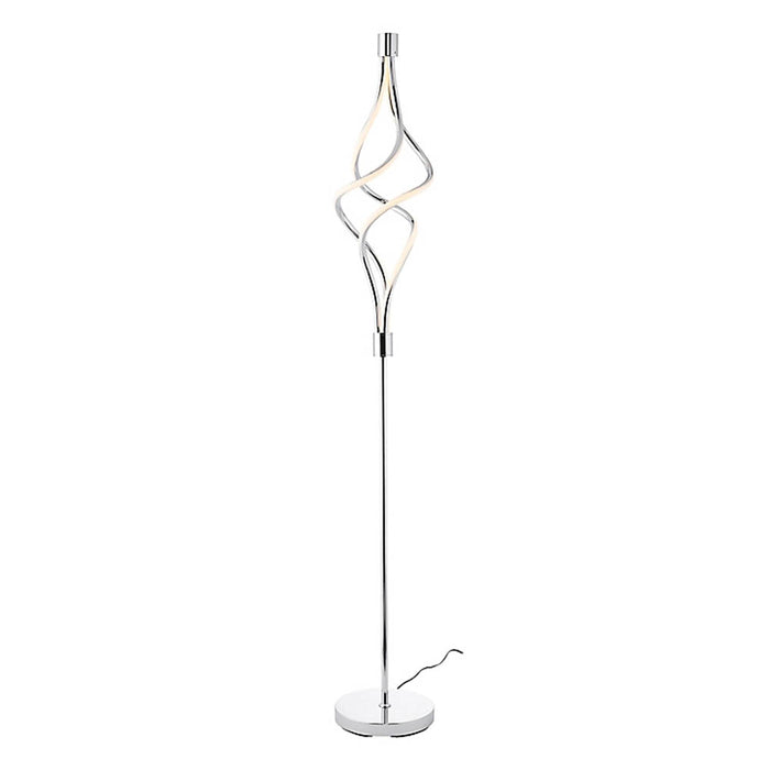 LED Floor Lamp Chrome Warm White 885lm Living Bedroom Contemporary (H)154cm 14W - Image 2