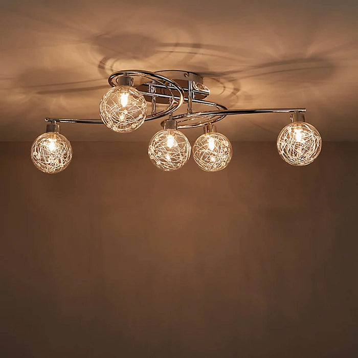 Ceiling Spotlight Paralia 5 Way Lamp G9 Contemporary Living Room Bedroom 25W - Image 4