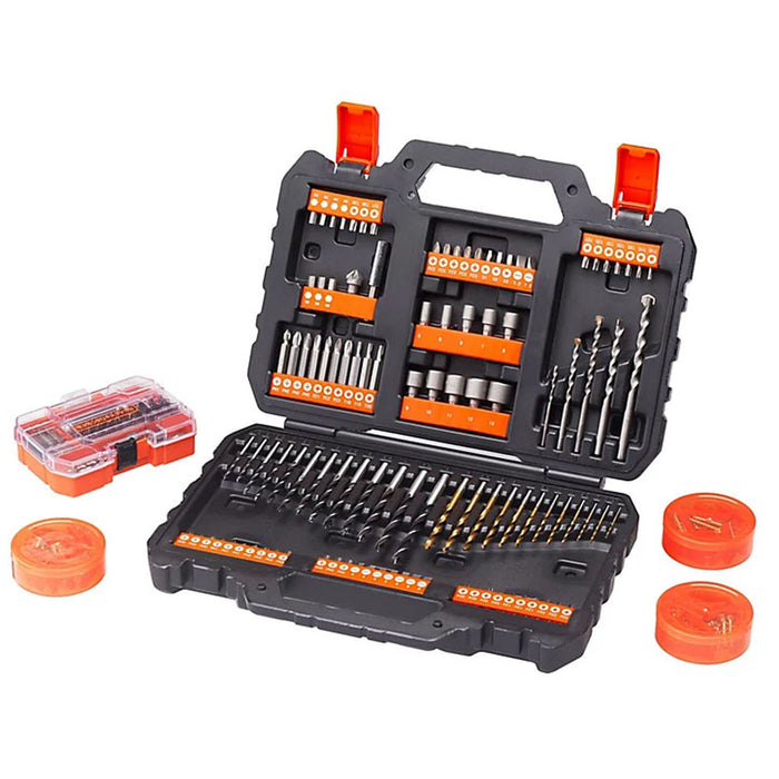 Black+Decker Screwdriver Bit Set 304 Pieces Accessory Kit Round Mixed Drill HSS - Image 2