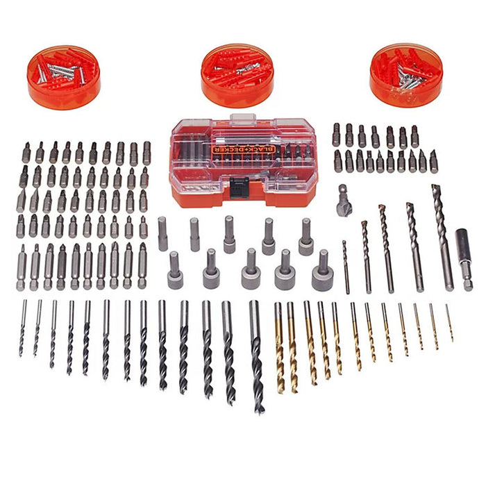 Black+Decker Screwdriver Bit Set 304 Pieces Accessory Kit Round Mixed Drill HSS - Image 3