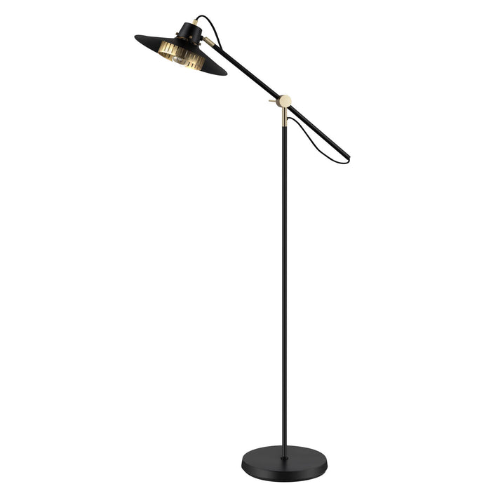 Floor Lamp Black Metal Standing Portable E27 Living Bedroom Contemporary 1.5m - Image 1