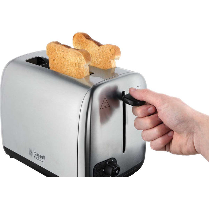 Russell Hobbs 2 Slice Toaster Stainless Steel Effect Defrost Reheat Browning - Image 4