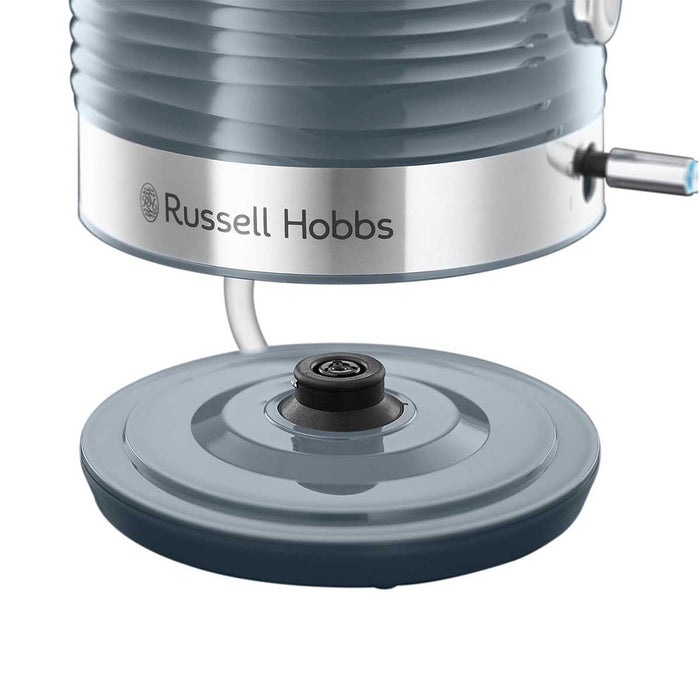 Russell Hobbs Kettle Grey Corded Electric Modern Gloss Kitchen Appliance 1.7L - Image 2