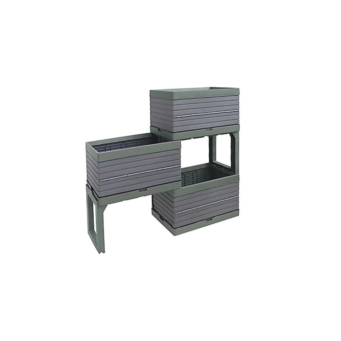 Verve Modular Grow Box Planter Grey Rectangular Modular Design Weather Resistant - Image 1