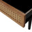 Black Wood Coffee Table Rattan Effect Living Room Rectangular Matt - Image 7