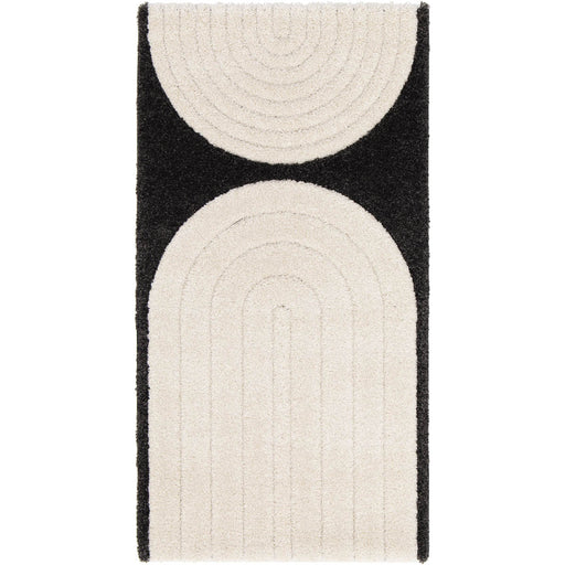 Rug Hallway Runner Medium Chios Black Indoor Waterproof (L)150cm x (W)80cm - Image 1