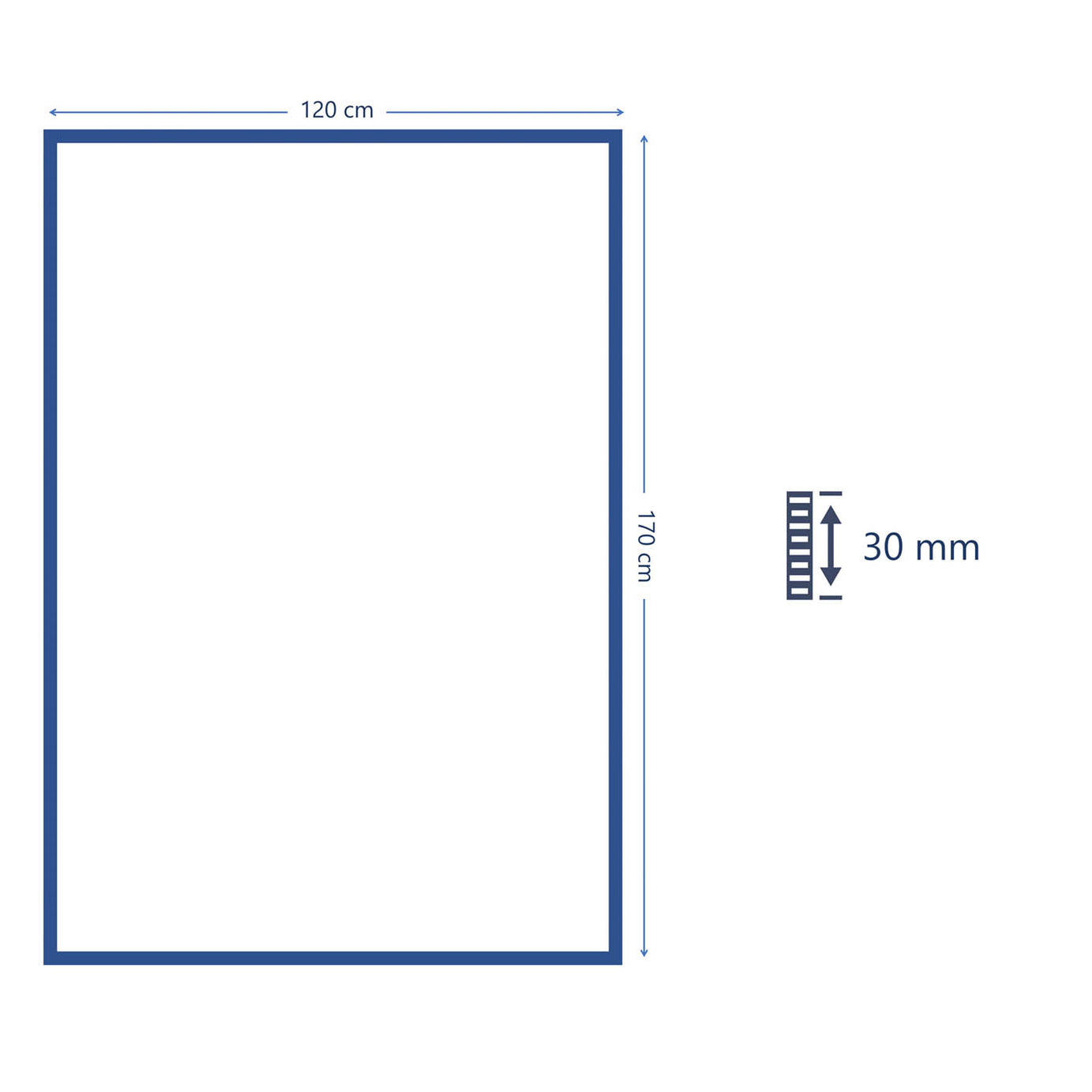 Medium Shaggy Rug Soft Manzo Blue Grey Bedroom Hallway (L)170cm x (W)120cm - Image 4