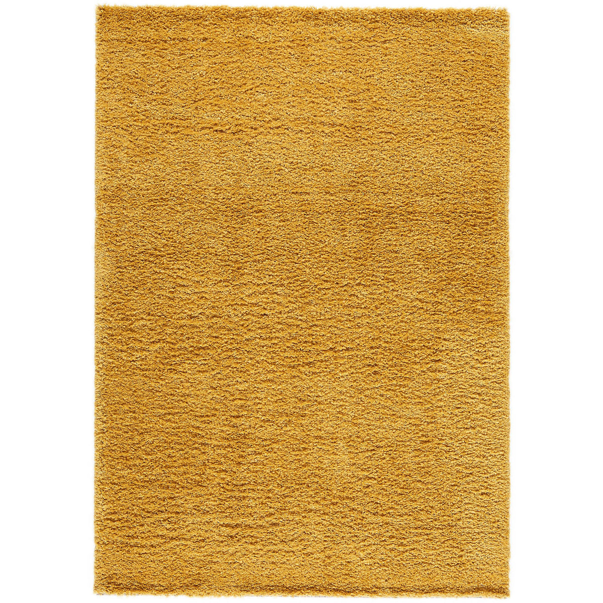 Medium Rug Yellow Soft Shaggy Indoor Latex Backing 1.2m² (L)150cm x (W)80cm - Image 1