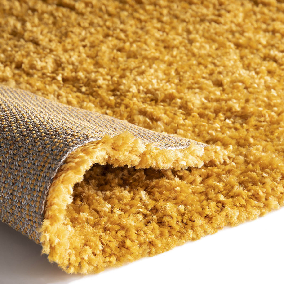 Medium Rug Yellow Soft Shaggy Indoor Latex Backing 1.2m² (L)150cm x (W)80cm - Image 7