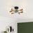 Ceiling light 6 Lamp Metal Matt Black Copper Effect Industrial Contemporary - Image 2