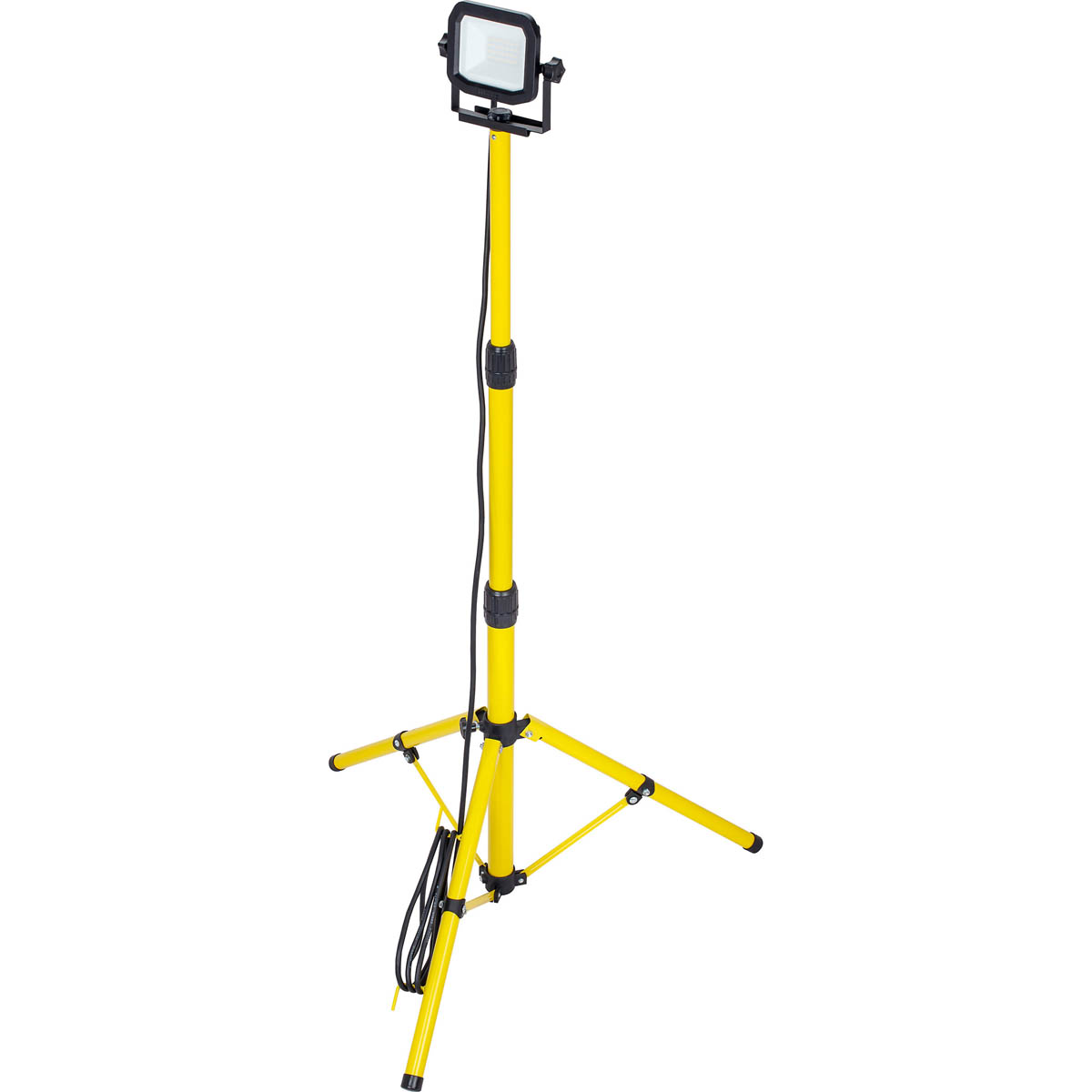 Luceco Work Light Tripod 110V Twin Integrated LED 2000lm Portable Lightweight - Image 1