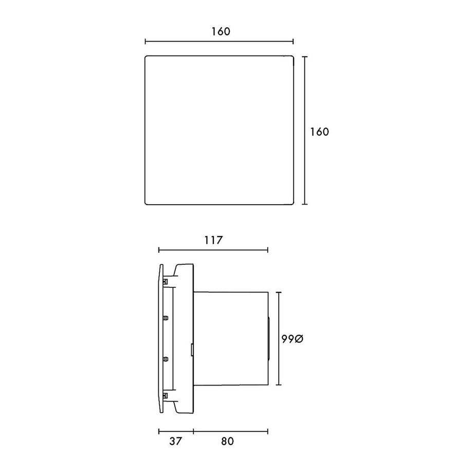 Vent-Axia Bathroom Extractor Fan VASF100T Silent White Timer (Dia)100mm - Image 3