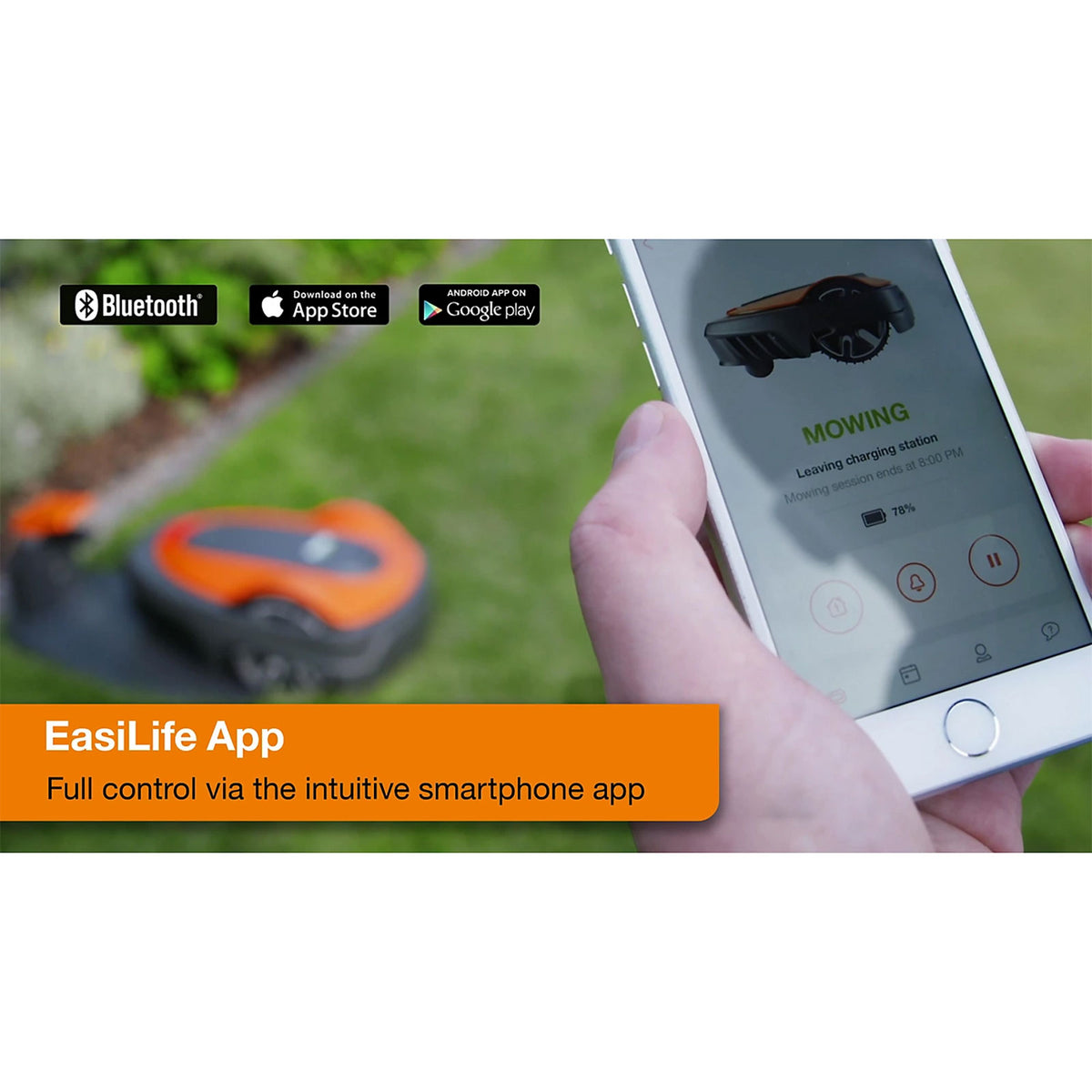 Flymo Robotic Lawn Mower EasiLife 800 18V 16cm App Controlled - Image 4