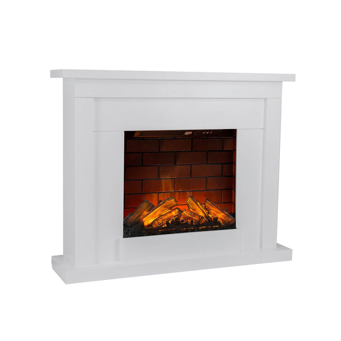 Focal Point Fire Suite Convected Metal Electric White With Remote Control - Image 2