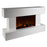 Focal Point Electric Fire Gloss White Thermostatic Log Effect Contemporary 2kW - Image 2