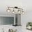 Spotlight Bar Ceiling Ribbed Glass Shades 4 Way Multi Arm Kitchen Dining LED - Image 1