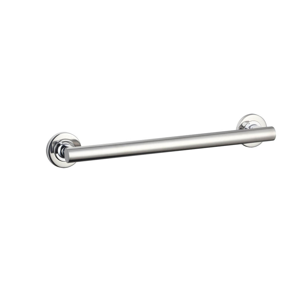 Bathroom Grab Rail Stainless Steel Silver Straight Wall Mounted Modern (L)600mm - Image 1