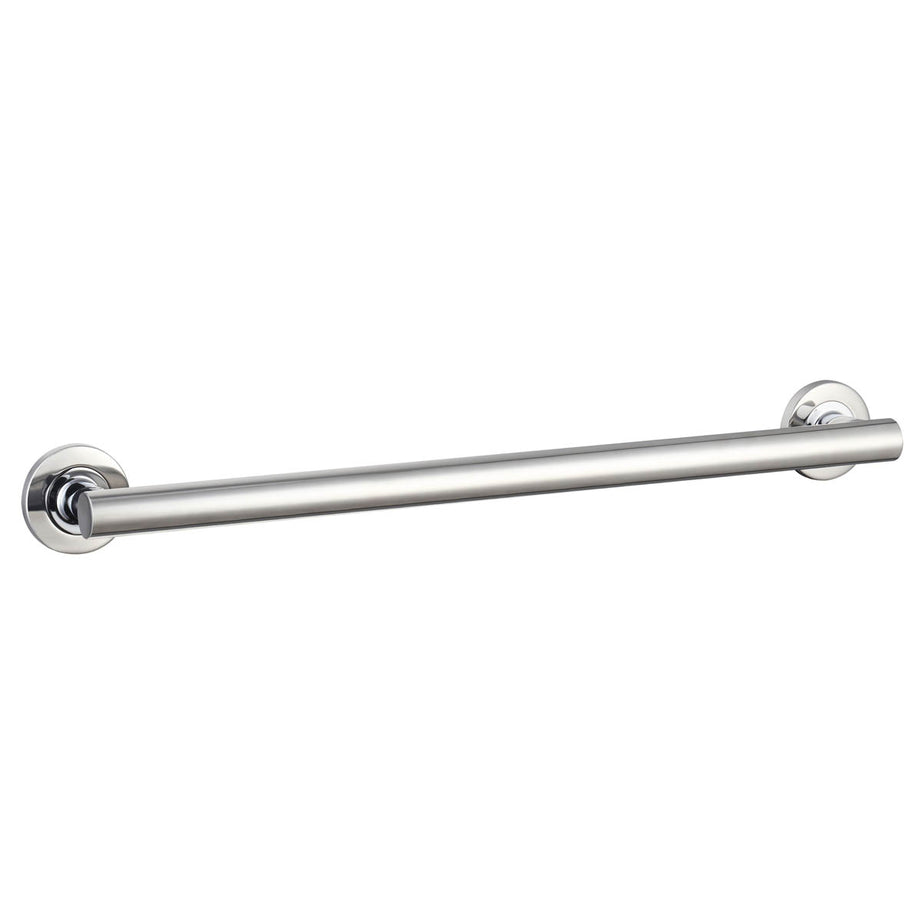 Bathroom Grab Rail Stainless Steel Silver Straight Wall Mounted Modern (L)600mm - Image 3