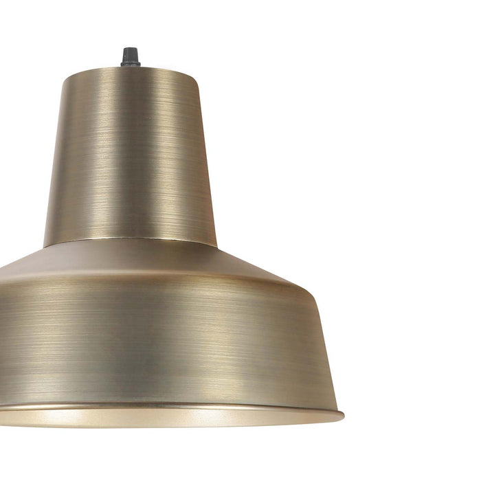Pendant Ceiling Light 3 Lamp LED Metal Satin Gold Rectangular Industrial - Image 3