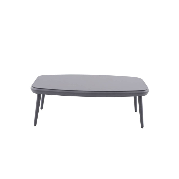 Garden Furniture Set Armchairs Sofa Coffee Table 4 Seater Grey Aluminium Outdoor - Image 2