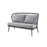 Garden Furniture Set Armchairs Sofa Coffee Table 4 Seater Grey Aluminium Outdoor - Image 3