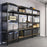 Shelving Unit 5 Tier Black HDF And Steel Storage Home Garage (H)180x(W)66.6cm - Image 2