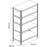 Shelving Unit 5 Tier Black HDF And Steel Storage Home Garage (H)180x(W)66.6cm - Image 3