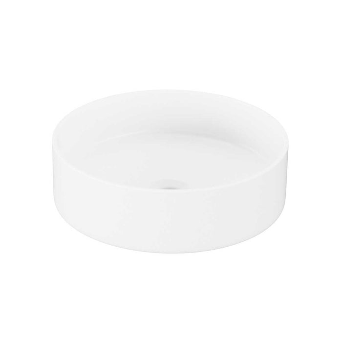 Bathroom Basin Matt Counter Top Ceramic White Round Ultra Slim Edge Modern - Image 2