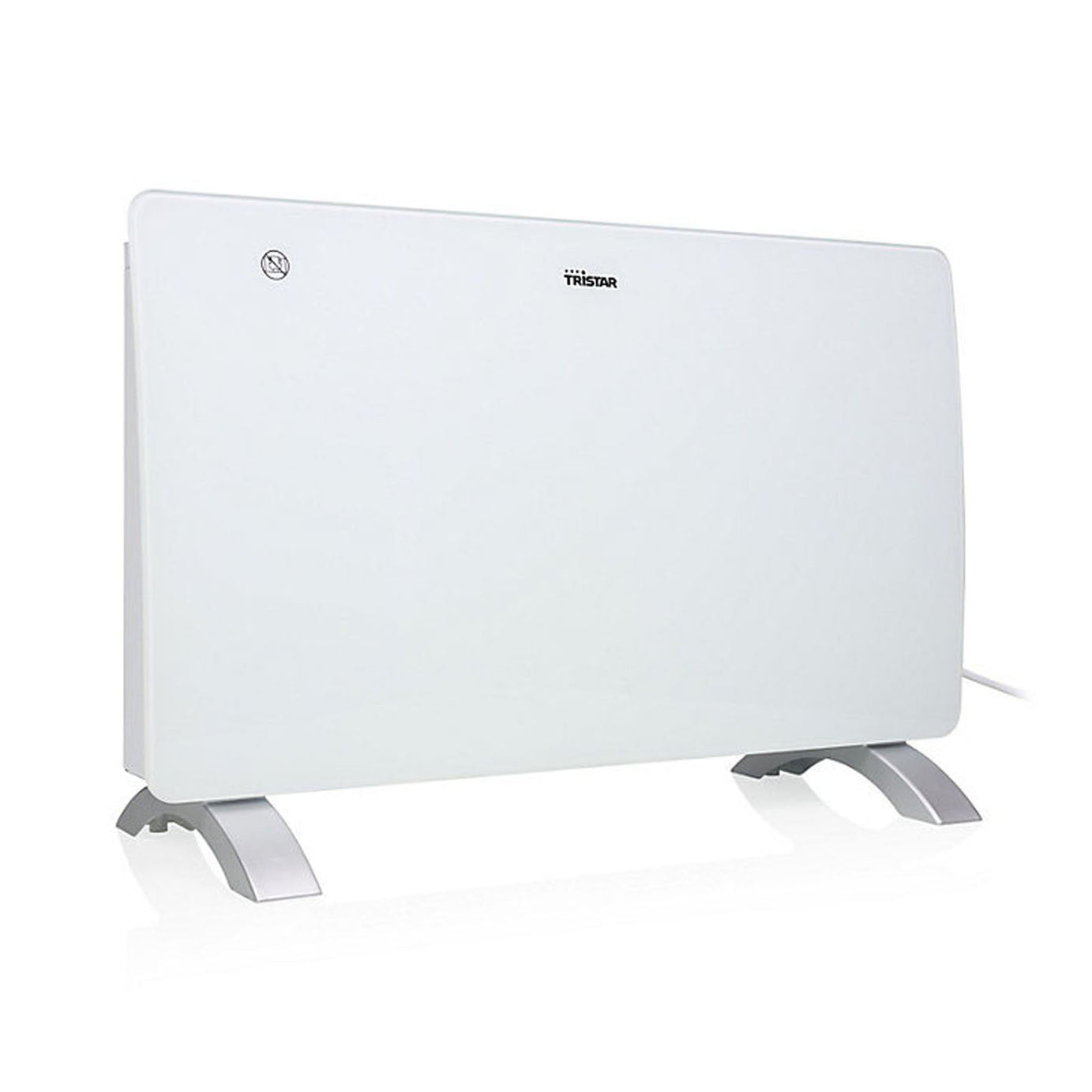Electric Panel Heater Glass Freestanding White Adjustable Thermostat 1000W - Image 1