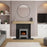 Electric Stove Fireplace Matt Grey Heater Flame Effect Remote Control Modern 2kW - Image 2