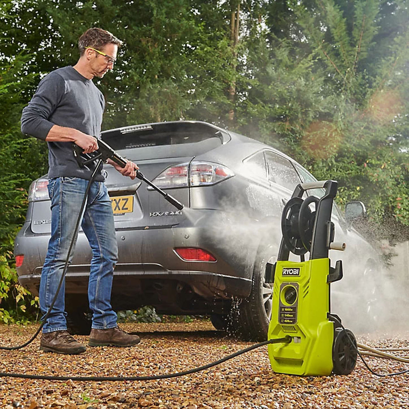 Ryobi Pressure Washer Electric RY140PWA Outdoor Patio Cleaner Car Jet Wash 1.8kW - Image 2