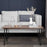 Coffee Table Rectangular Industrial Walnut Effect Indoor Modern H45 W100 D50cm - Image 1