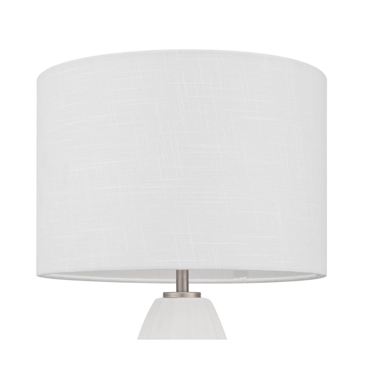 Table Lamp Cream Ceramic Base White Fabric Bedside Living Room Contemporary - Image 5