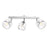 LED Ceiling Spot Light Bar 3 Wat Multi Arm Chrome Adjustable Heads Glass Shades - Image 1