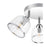 Ceiling Spotlight 3 Lamp LED Ribbed Glass Metal Chrome Effect Adjustable Modern - Image 4