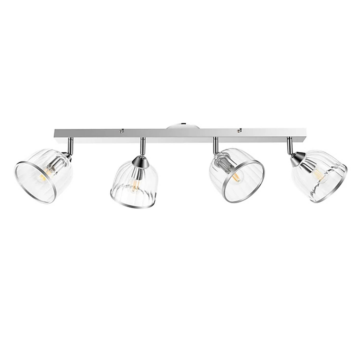 LED Ceiling Spotlight 4 Way Bar Lamp Chrome E14 Modern Living Room Bedroom 10W - Image 1