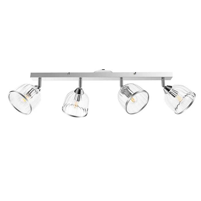 Ceiling Spotlight LED 4 Way Bar Lamp Chrome E14 Modern Living Room Bedroom 10W - Image 1
