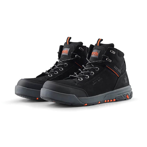 Scruffs Safety Boots Men's Regular Fit Black Nubuck Leather Aluminium Toe Size 8 - Image 1