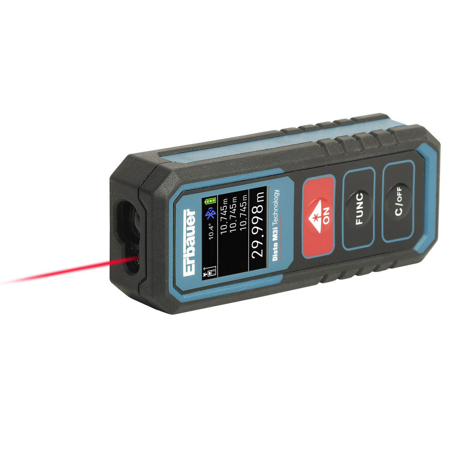 Erbauer Laser Distance Measurer LCD Calculation Area Volume Pythagoras Function - Image 2