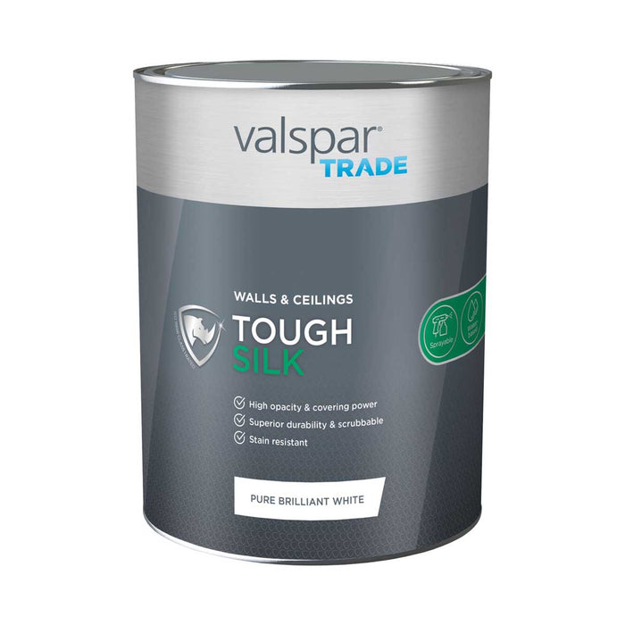 Valspar Emulsion Paint Wall Ceilings Pure Brilliant White Quick Dry 5L - Image 2