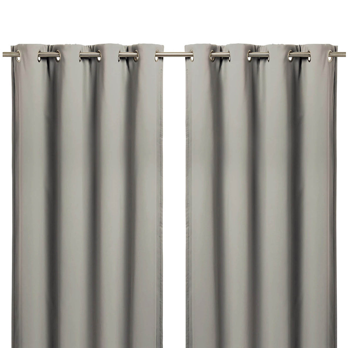 Vestris Blackout Thermal Eyelet Curtains Taupe Pair 167x183cm - Image 2