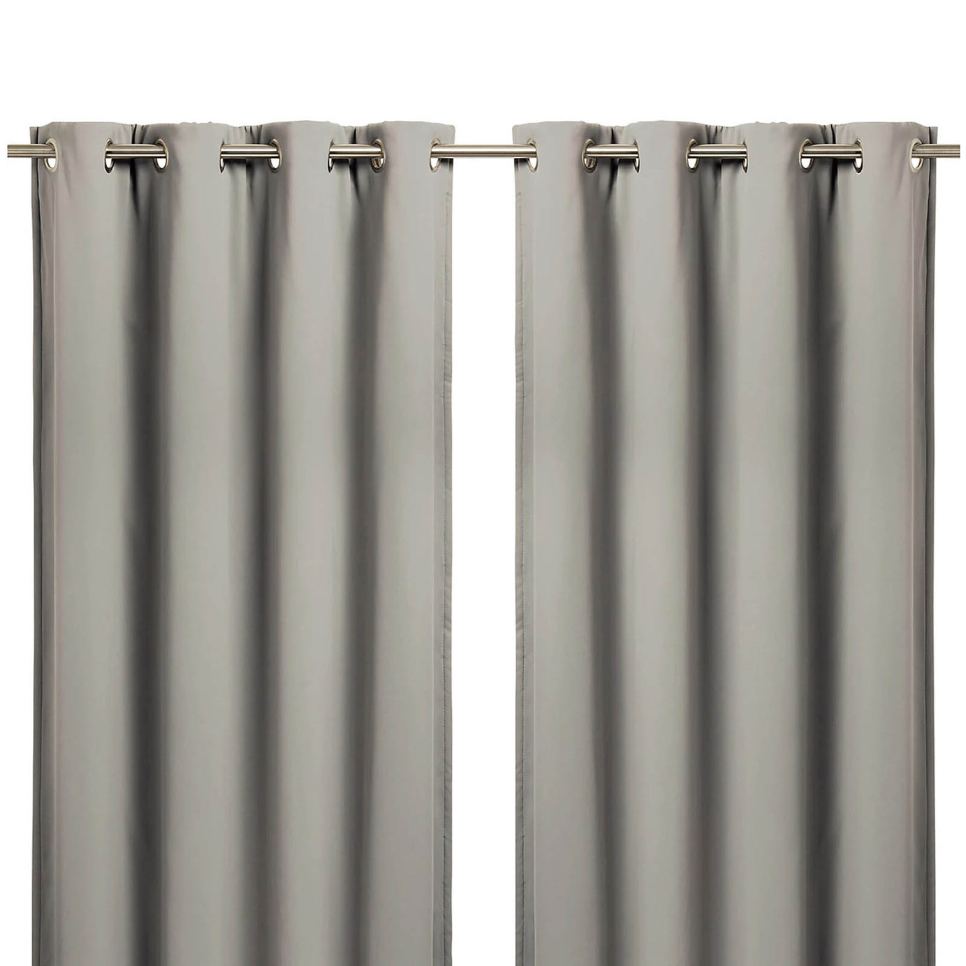 Vestris Blackout Thermal Eyelet Curtains Taupe 167x183cm Pair Window - Image 2