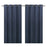 Eyelet Curtains Pair Blackout Navy Lined Ready Made Ring Top (W)167x(L)183cm - Image 1