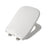 Toilet Seat WC White Gloss Soft Close Square Top Fix Stainless Steel Duroplast - Image 3