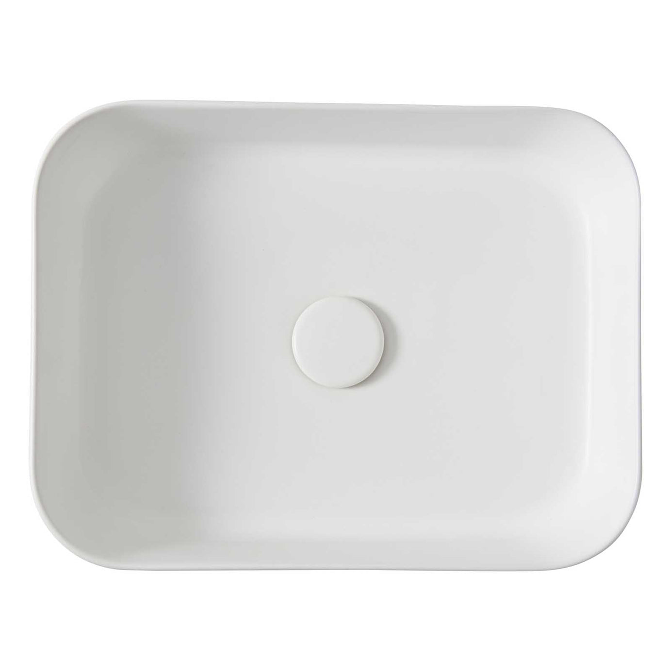 GoodHome Tekapo Matt White Rectangular Counter top Basin (W)45cm - Image 5