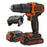 Black+Decker Combi Drill Cordless BCD700S2KA-GB 18V 2x 1.5Ah Keyless Carry Case - Image 2