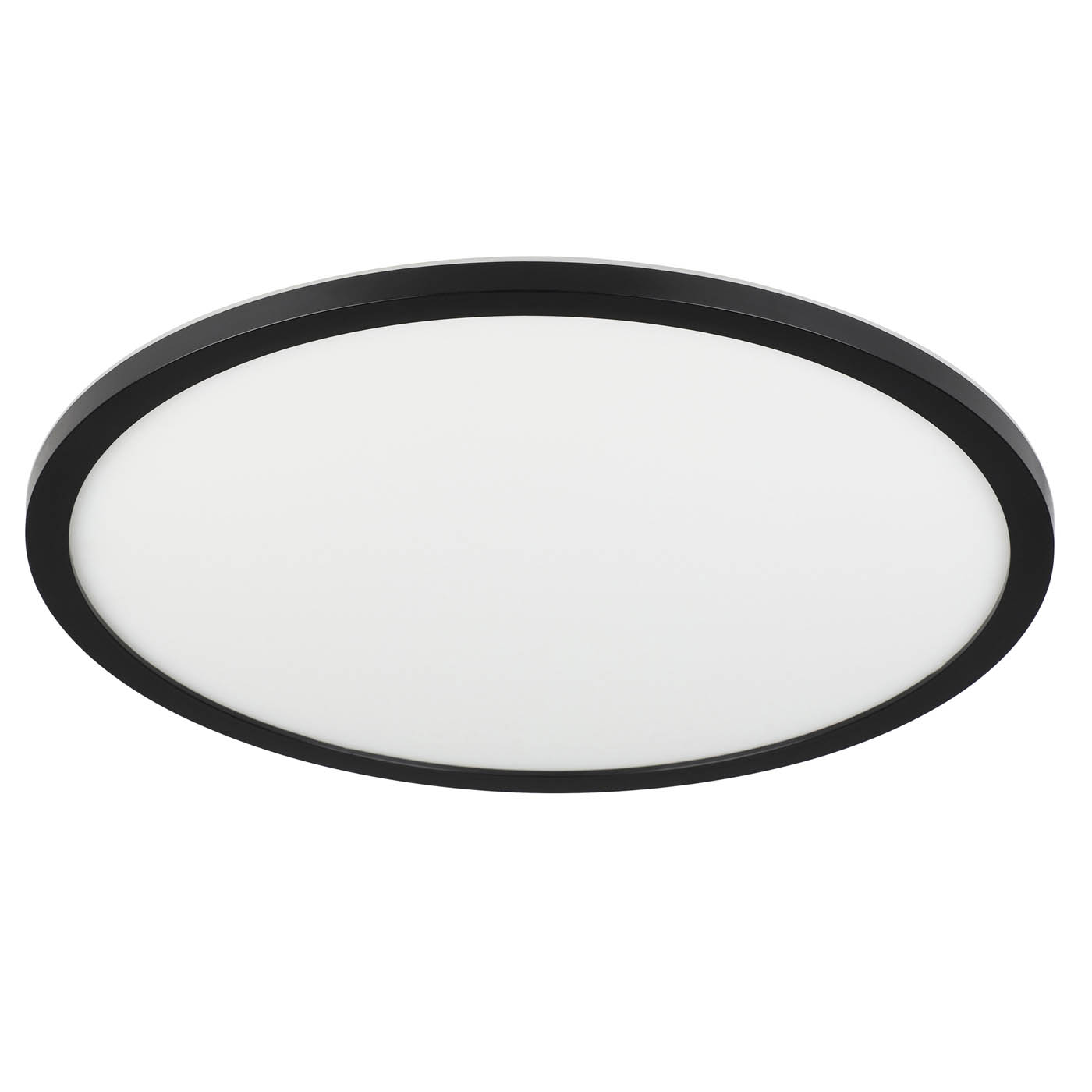 LED Ceiling Light Round Dimmable Matt Plastic Black Modern Hallway Bathroom - Image 1