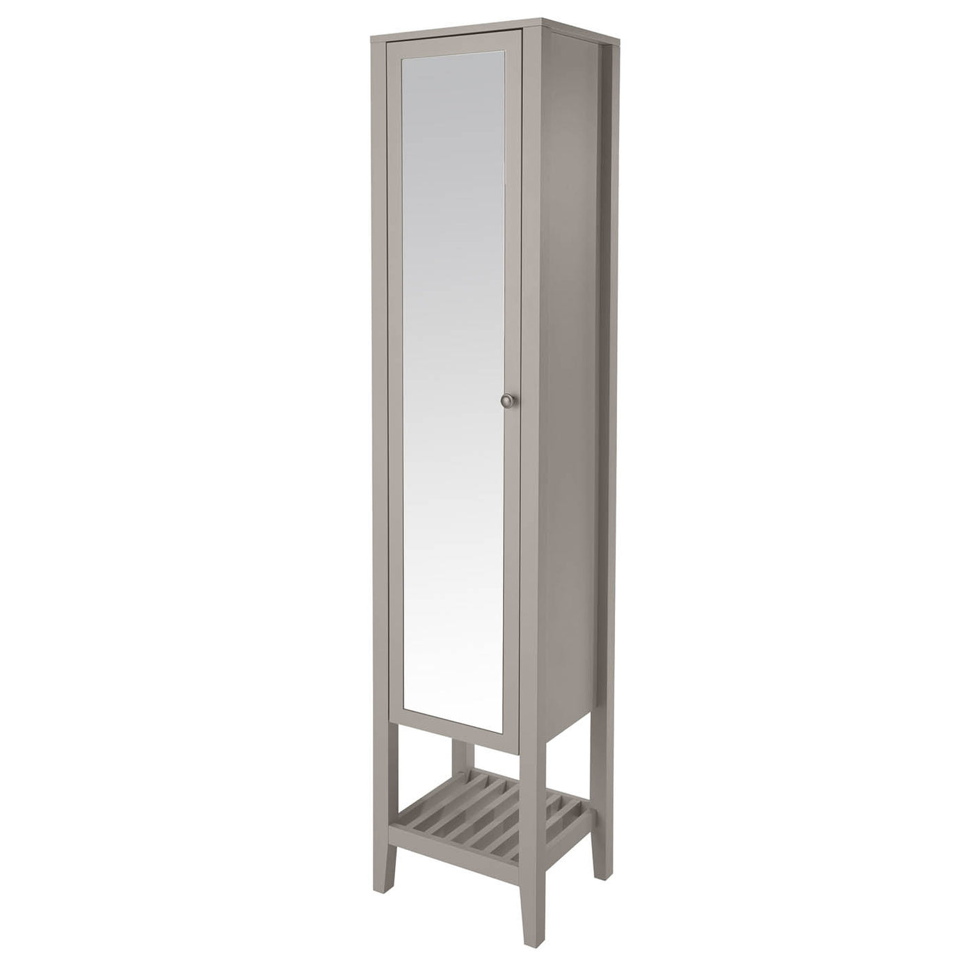 Bathroom Cabinet Perma Freestanding Tall Satin Grey Single (H)185 (W)40cm - Image 1